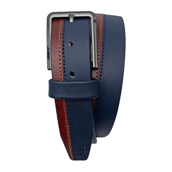 Inverness Reversible Leather Belt BLACK / BLUE